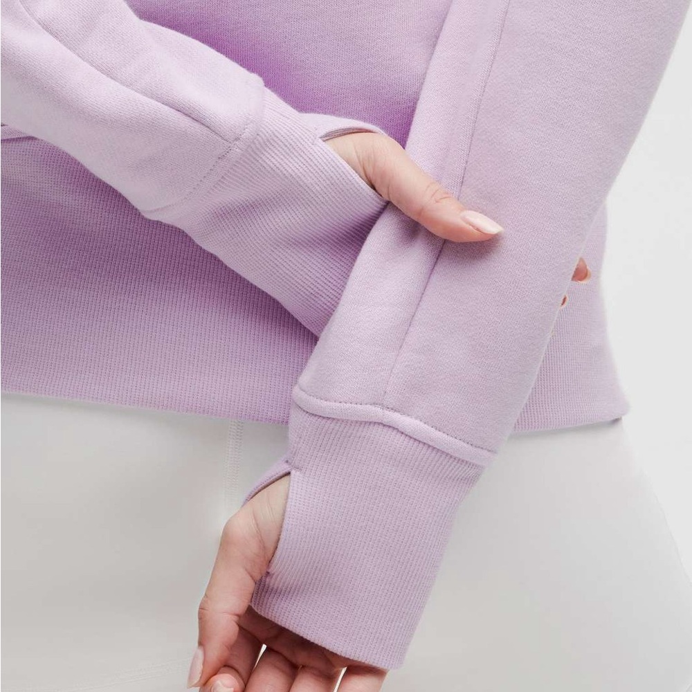 NWT Lululemon Scuba Full-Zip Hoodie in Lilac Ether/Gold size 14 - Picture 6 of 11